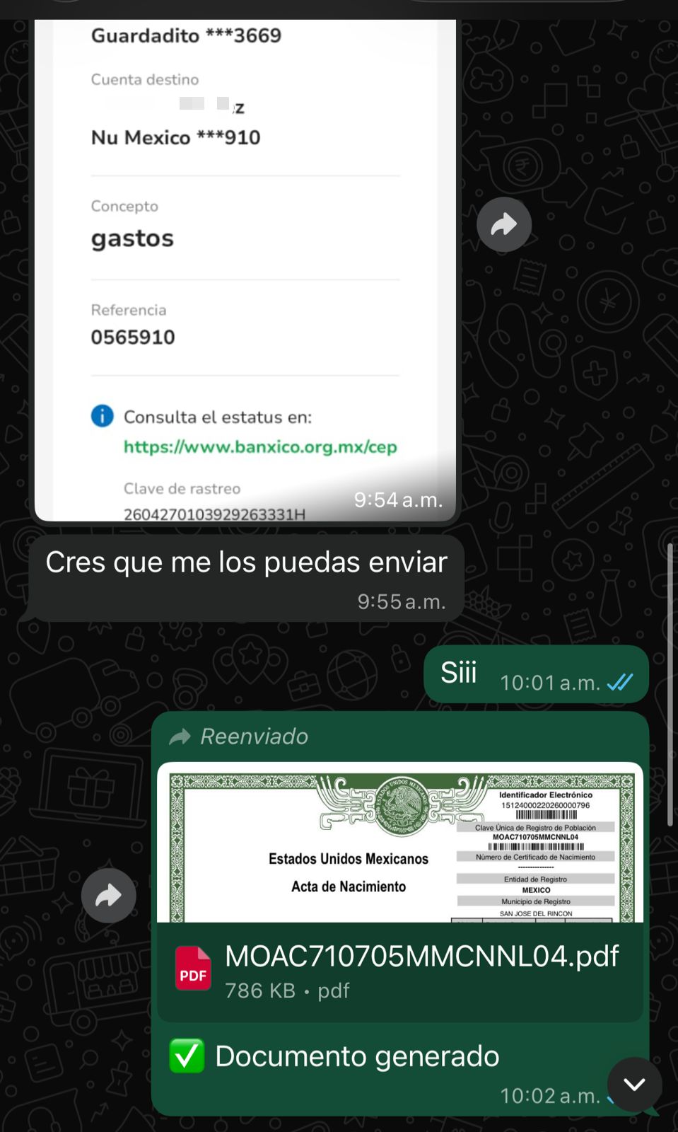 Opinión de cliente sobre trámites en línea en México